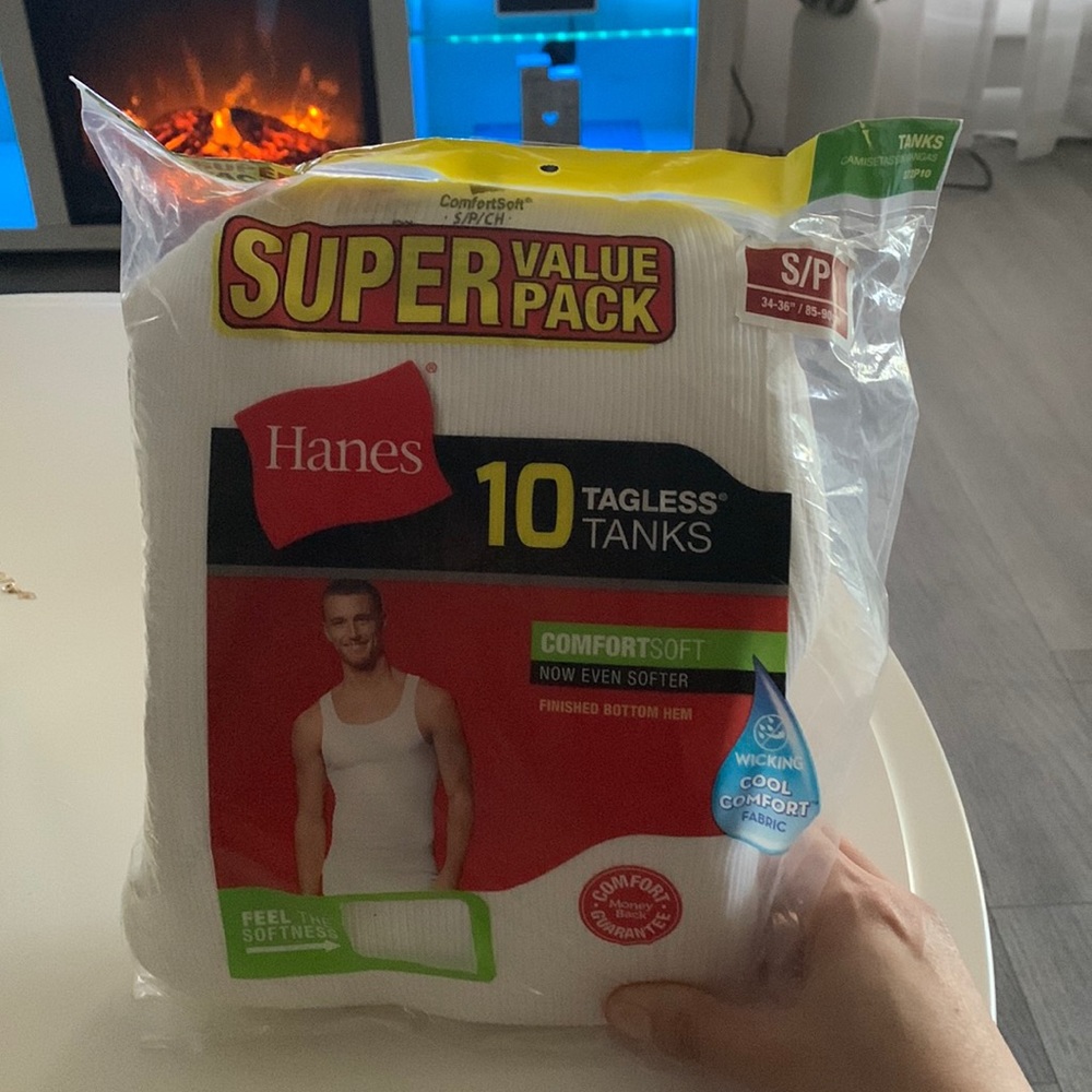 Hanes 10 pack mens tank tops